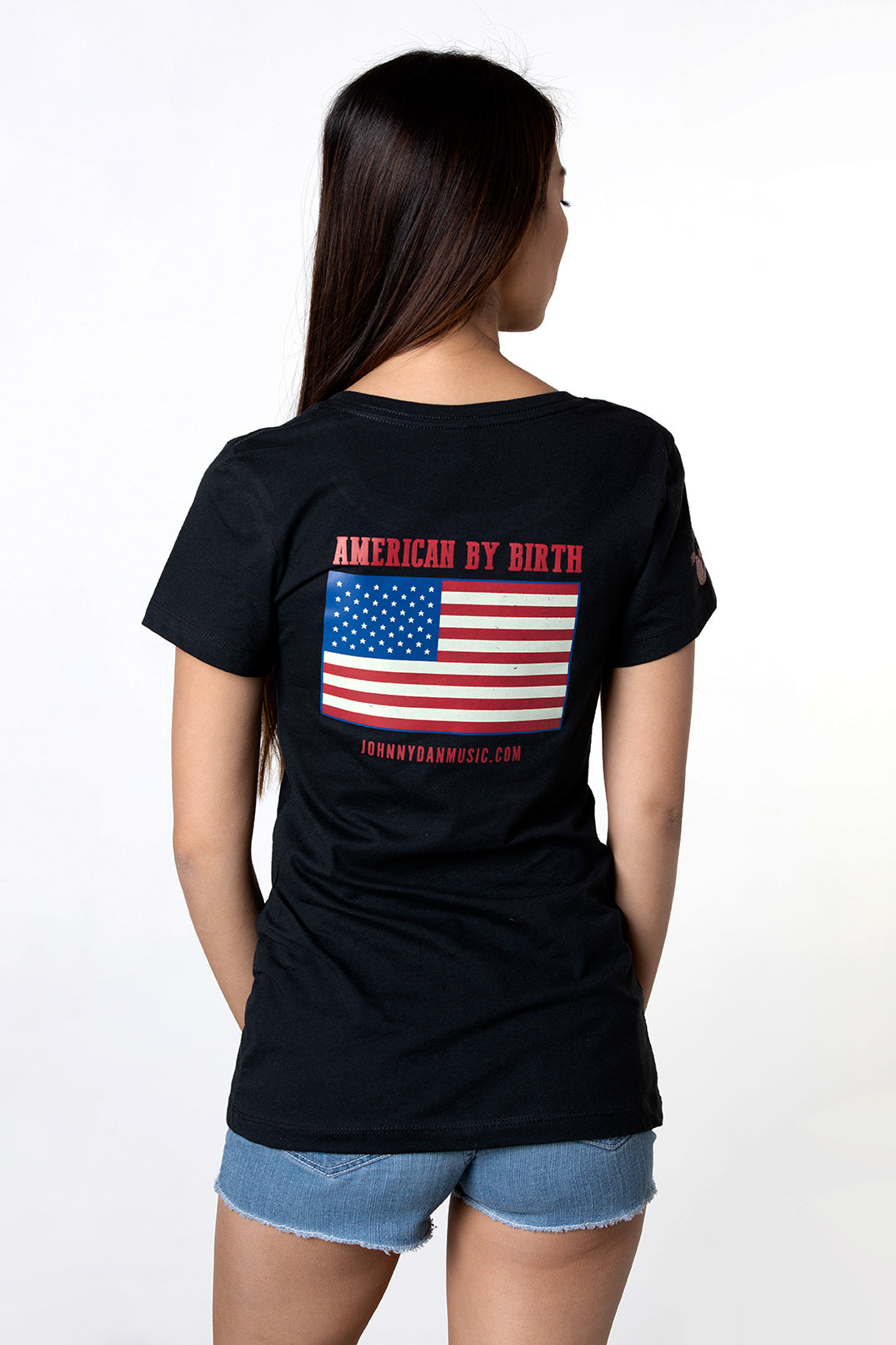 Women's Johnny Dan American by Birth Black T