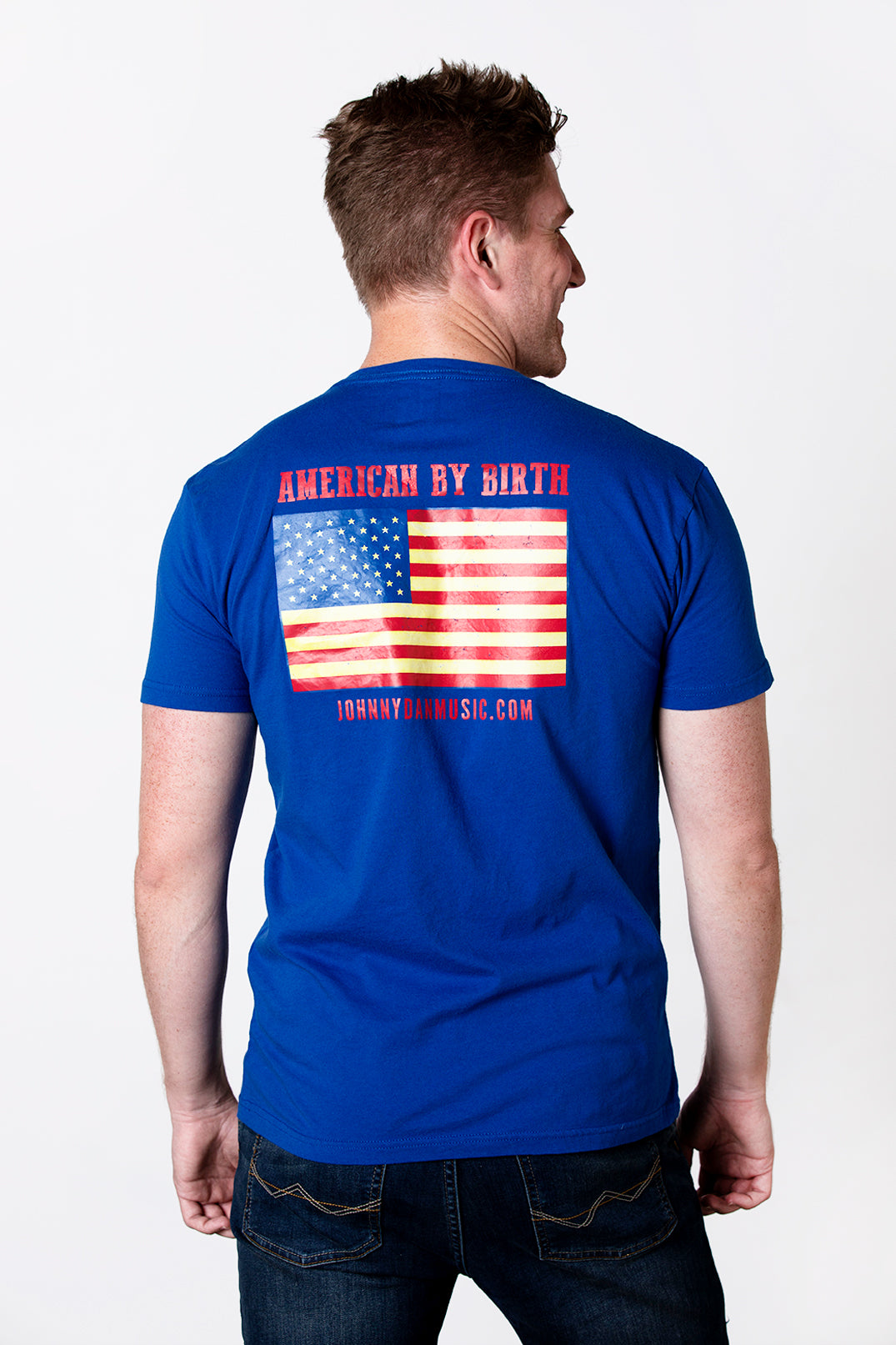 Men's American by Birth Blue V Neck