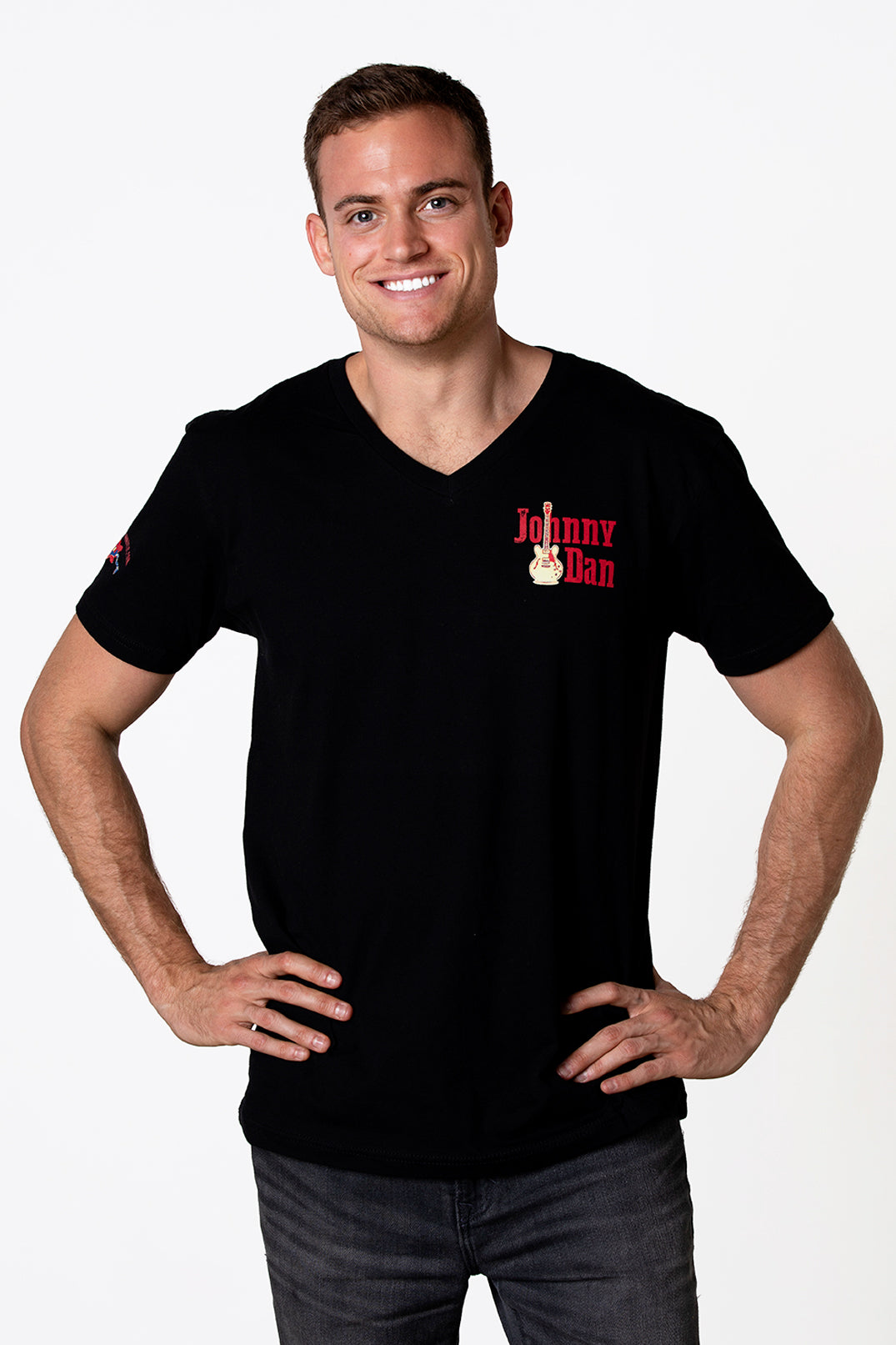 Men's Johnny Dan Black V Neck