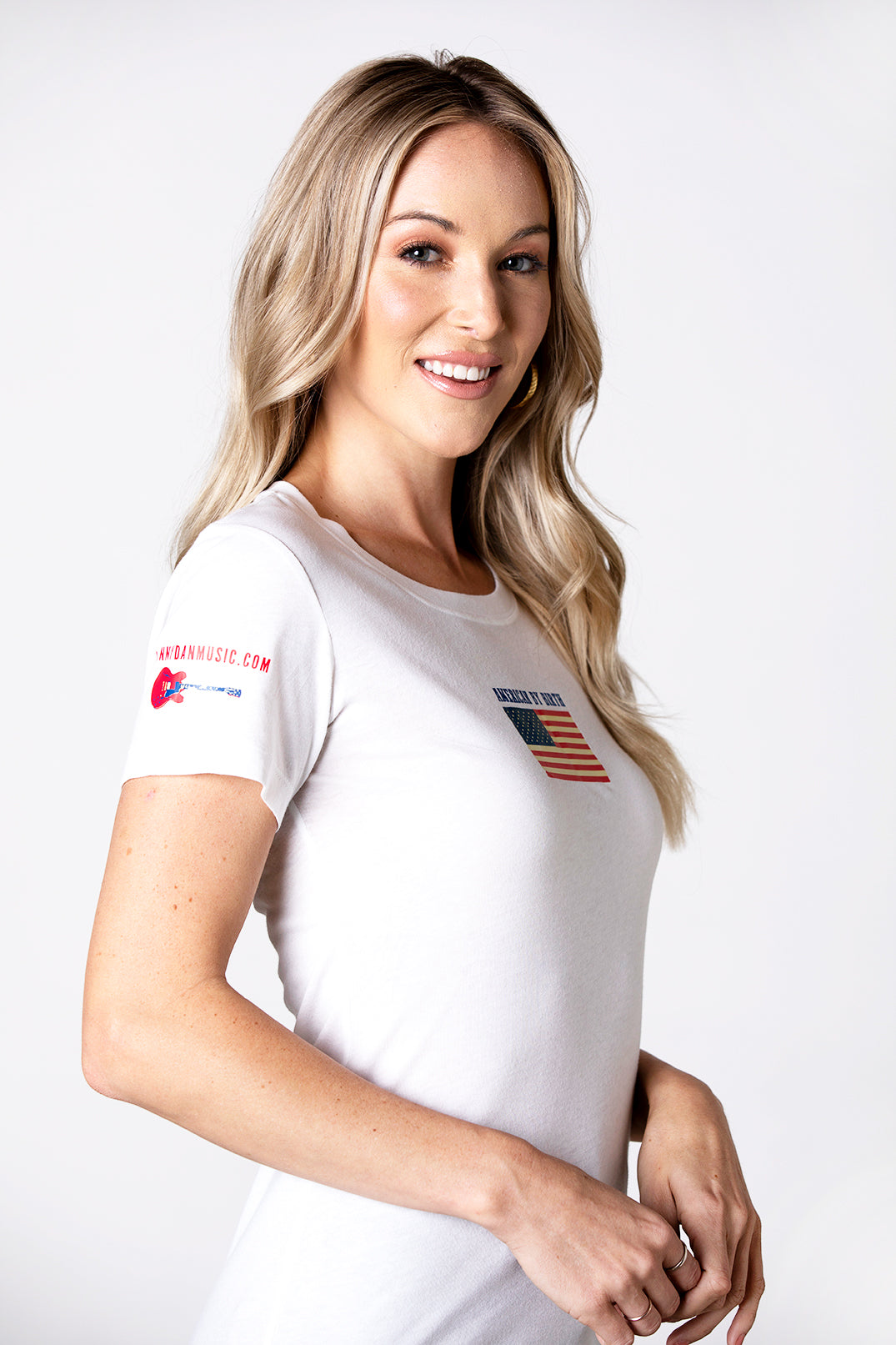Women's American by Birth, Texan by the Grace of God White T