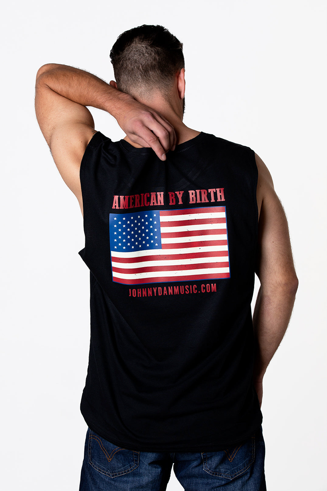Men's American by Birth Black Sleeveless T
