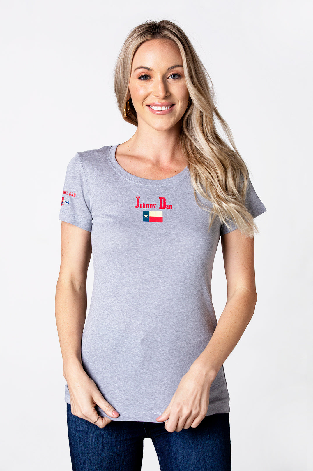 Women's Johnny Dan Texan by the Grace of God Grey T