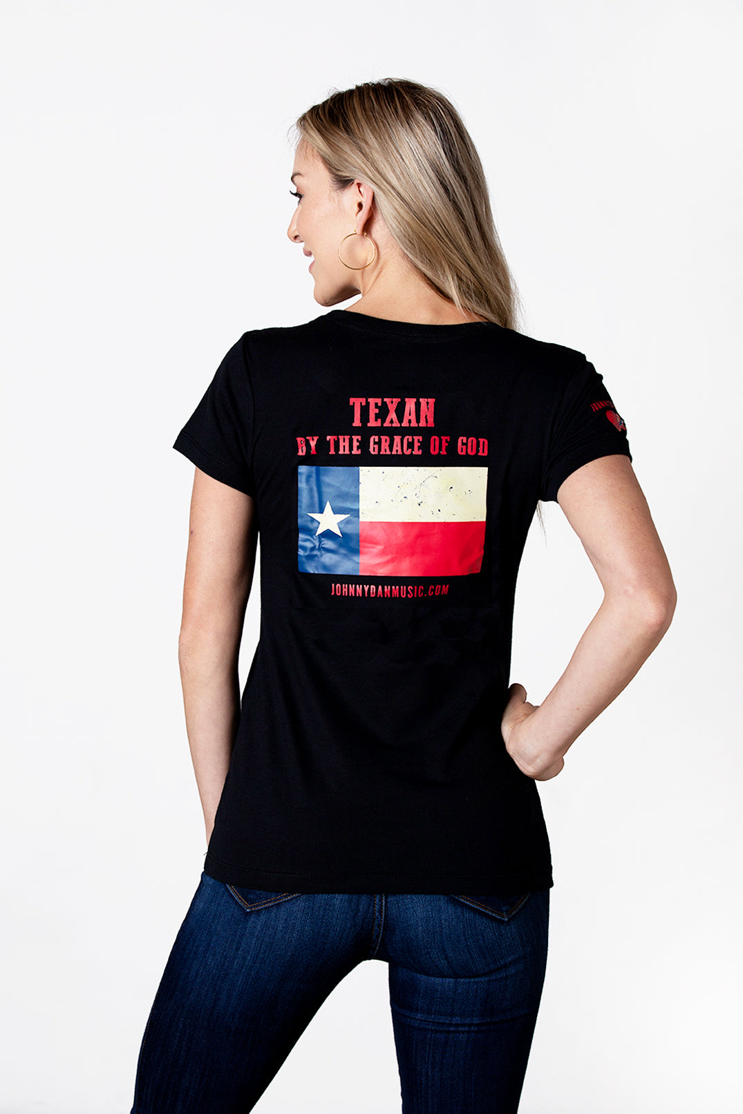 Women's Johnny Dan American Texan Black T