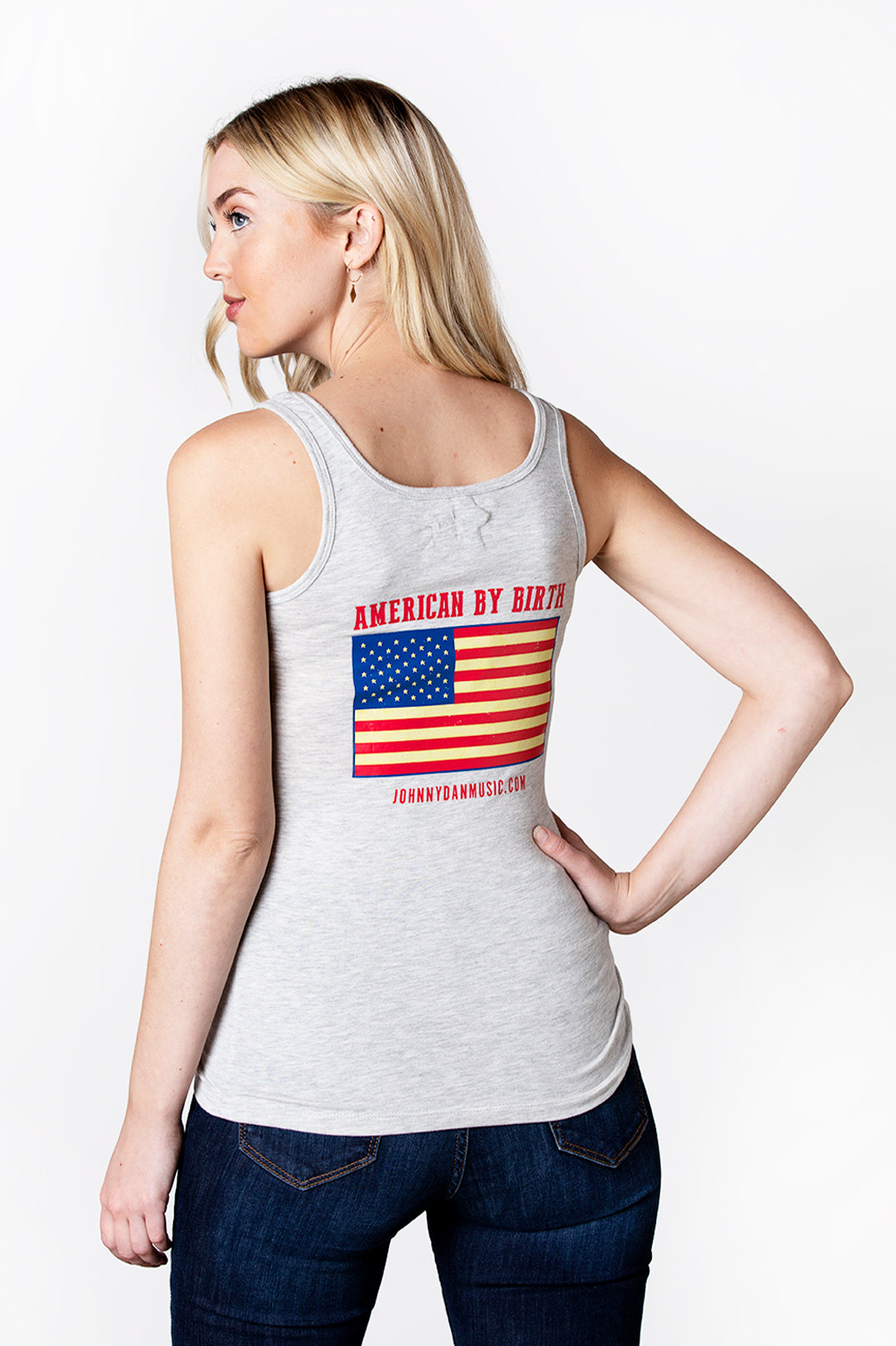 Women's Johnny Dan American by Birth Grey Tank
