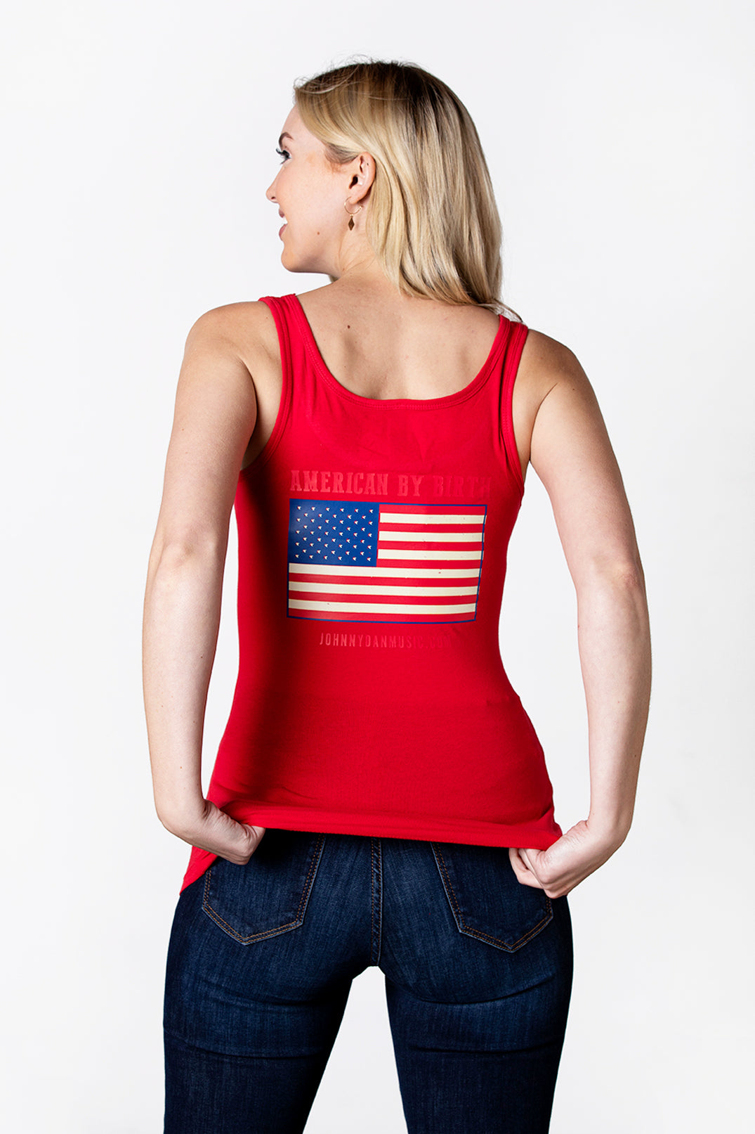 Women's American by Birth Red Tank