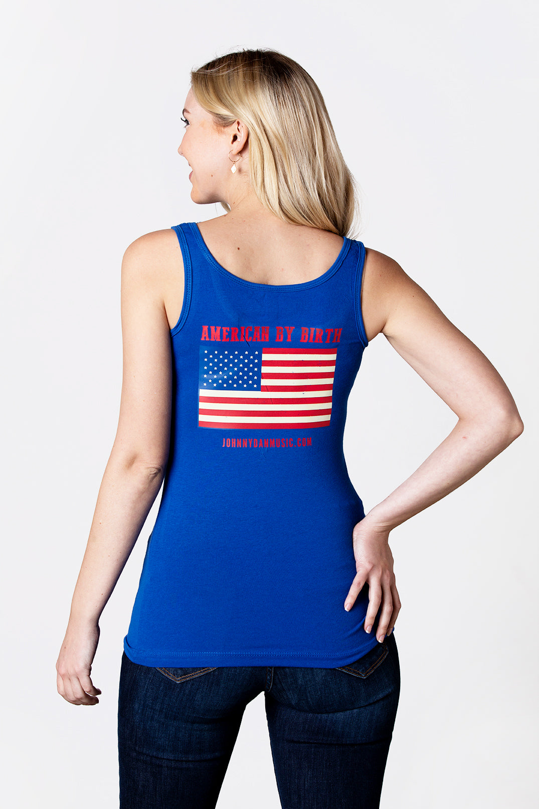 Women's American by Birth Blue Tank