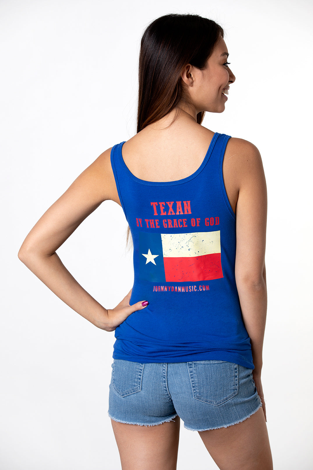 Women's Blue Texan by the Grace of God Tank