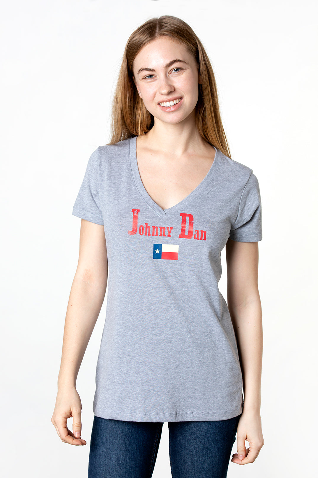 Women's Johnny Dan Texan Grey V Neck