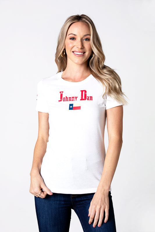 Women's Johnny Dan Texan White T