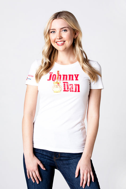 Women's Johnny Dan American by Birth White T